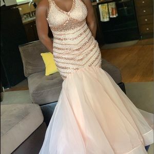 Plush pink prom/pageant dress
